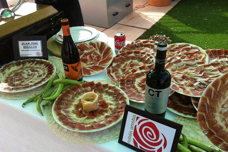 Corte de jamón en evento