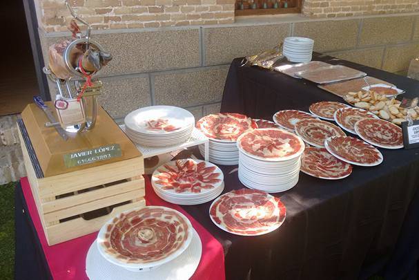 Corte de jamón en evento