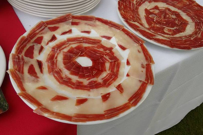 Corte de jamón en evento