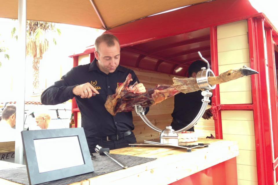 Corte de Jamón en Evento