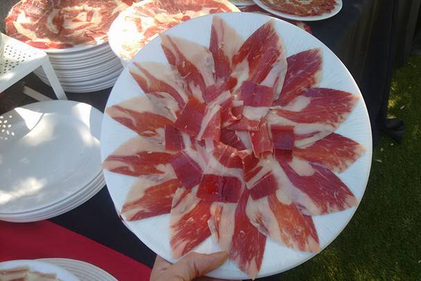 Corte de jamón en evento