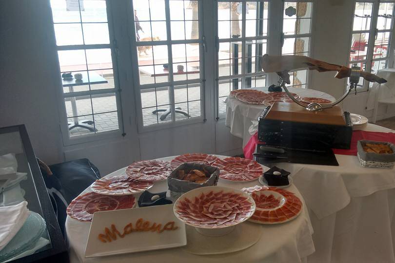 Corte de jamón en evento