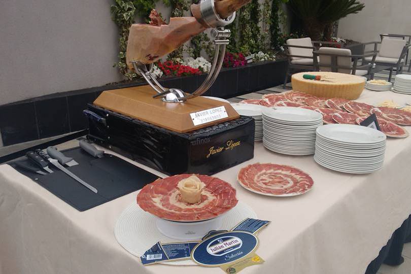 Corte de jamón en evento