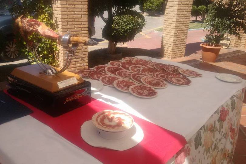 Corte de jamón en evento