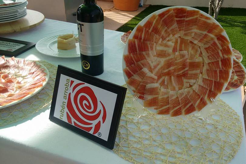 Corte de jamón en evento