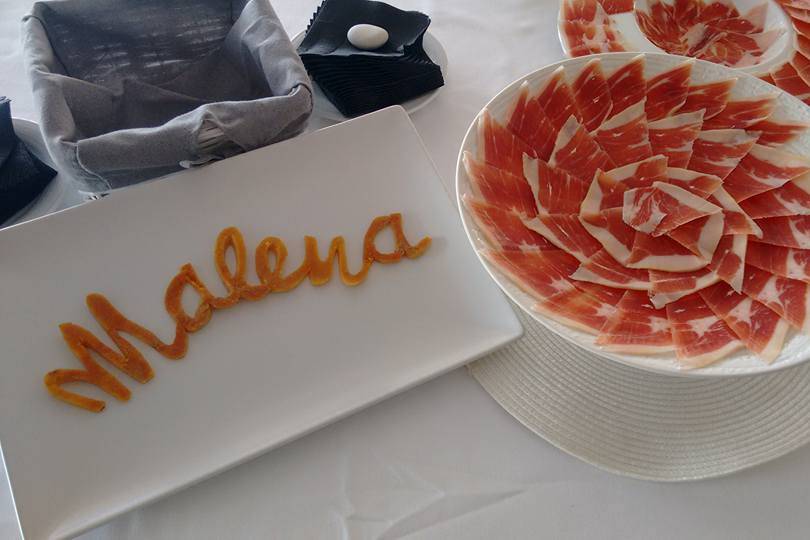 Corte de jamón en evento