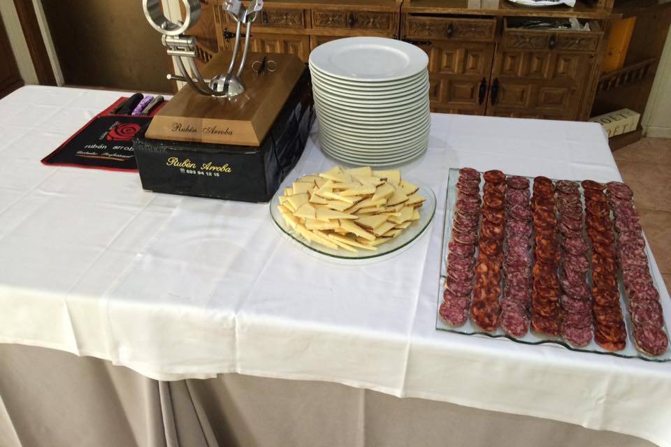 Corte de jamón en evento