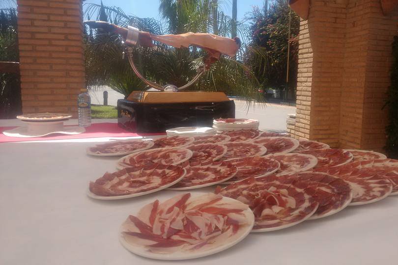 Corte de jamón en evento