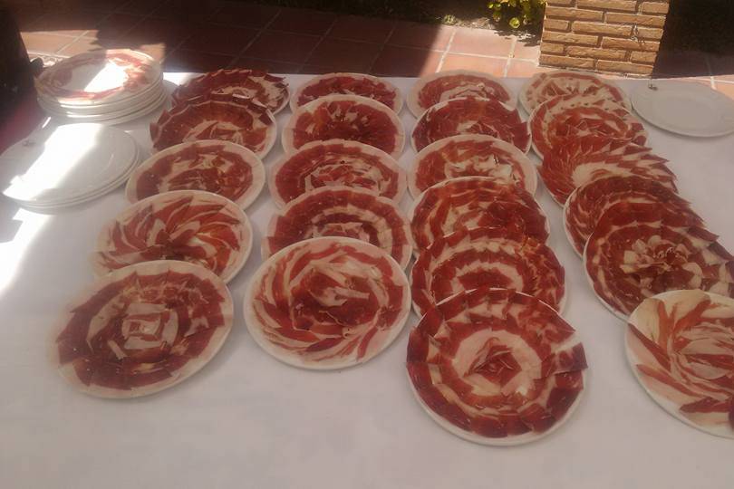 Corte de jamón en evento