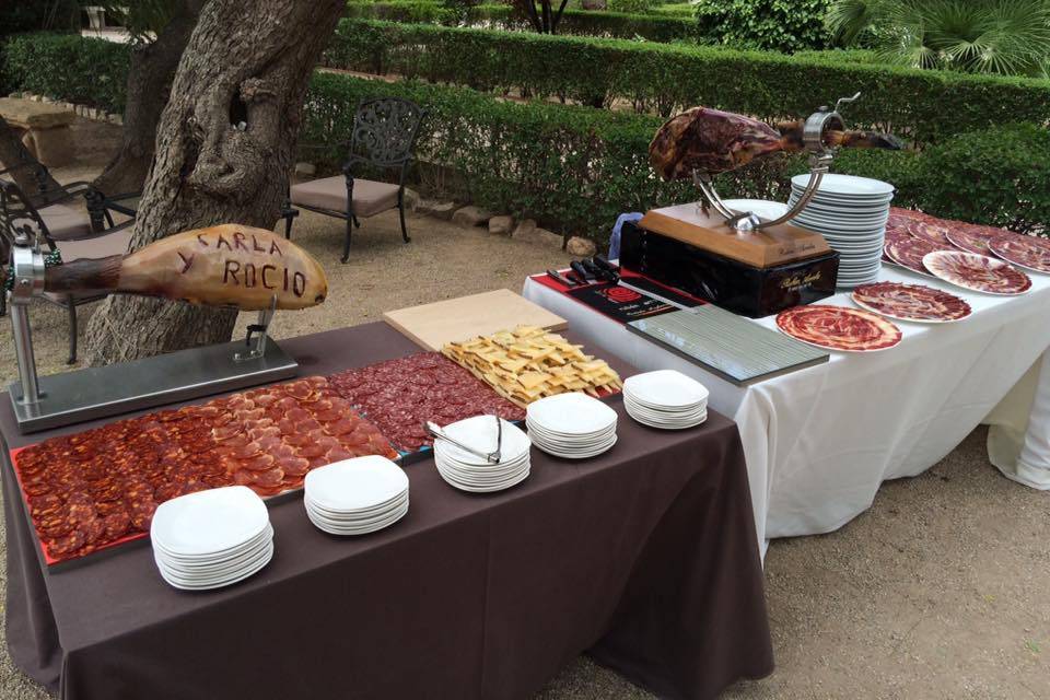 Corte de jamón en evento