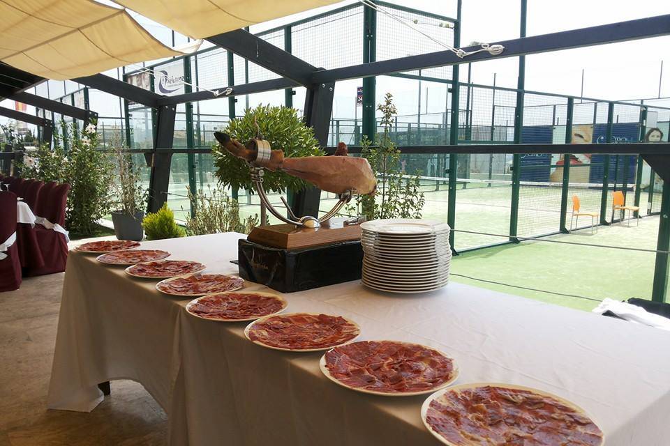 Corte de jamón en evento