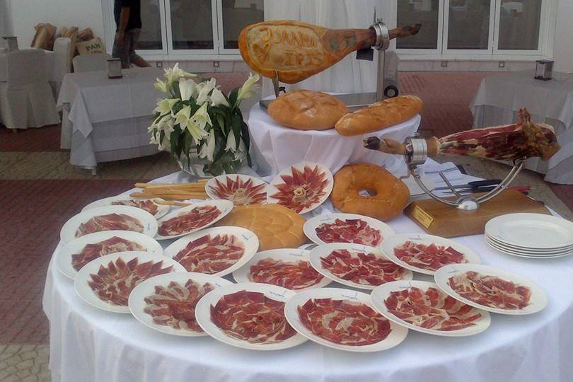 Corte de jamón en evento