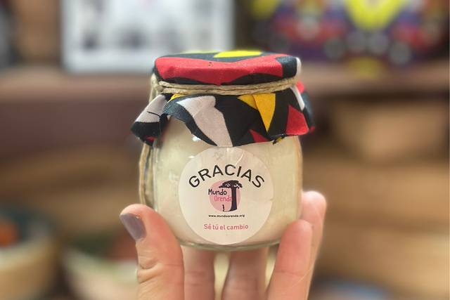 Velas con telas africanas