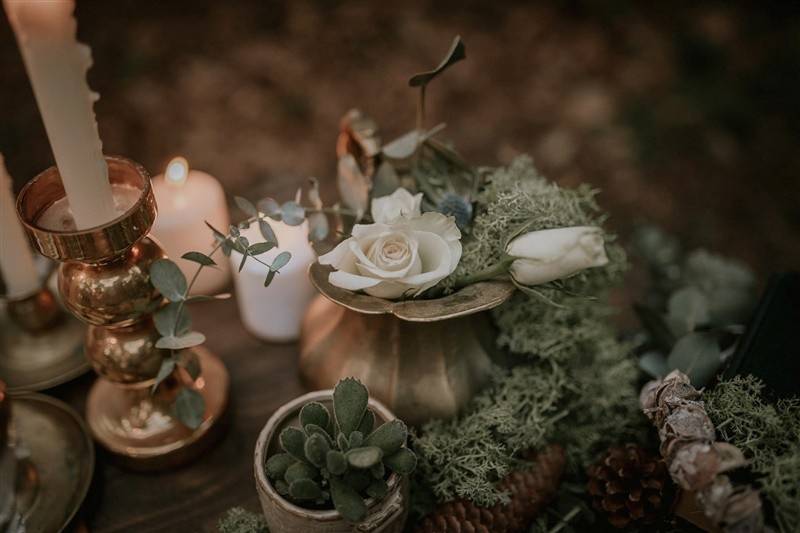 Banquete de boda de invierno