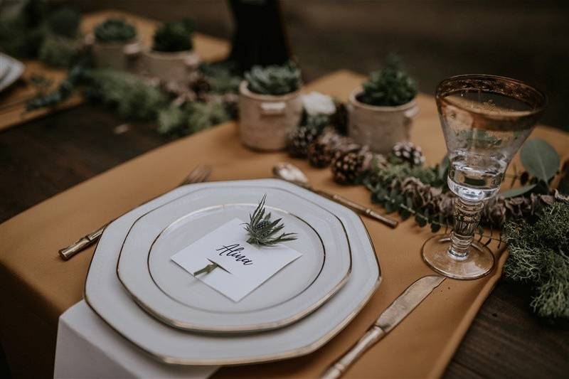 Banquete de boda de invierno