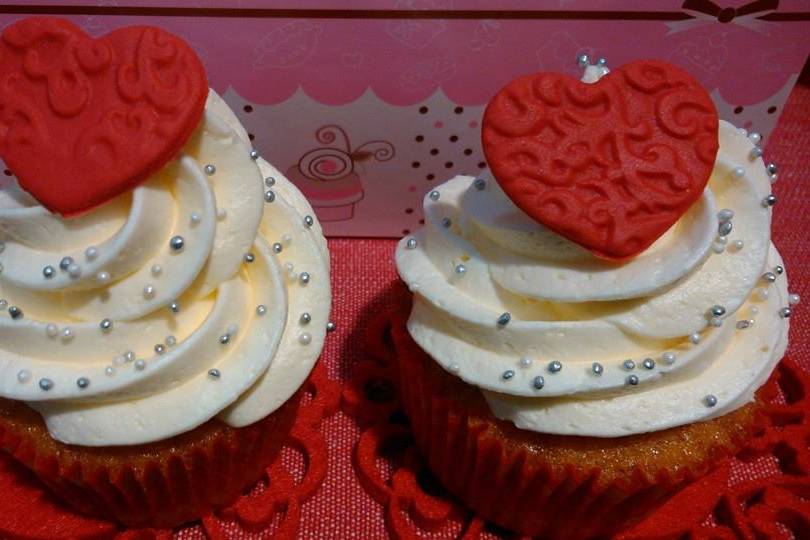 Cupcakes corazón