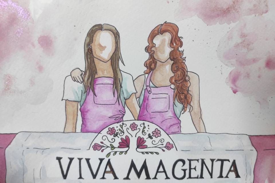 Ilustración Viva Magenta