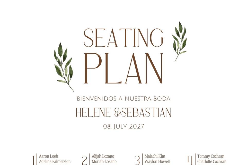 Seating plan