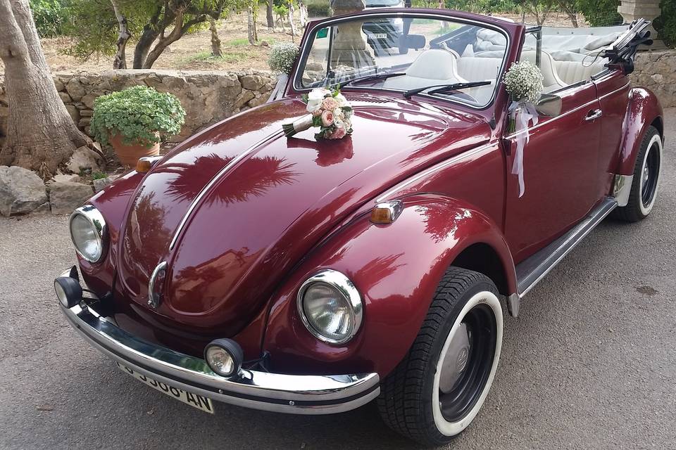 VW Beetle Cabrio Red