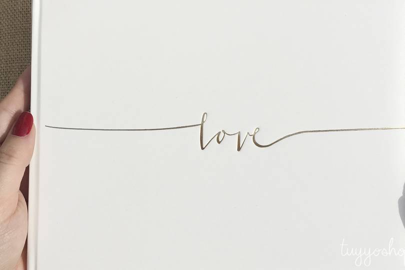 Libro de firmas con Love dorado