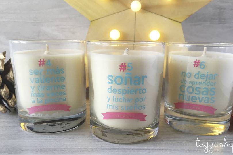 Pack de velas de buenos propósitos