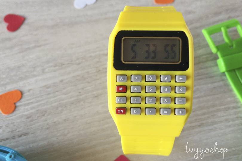 Reloj calculadora para niños