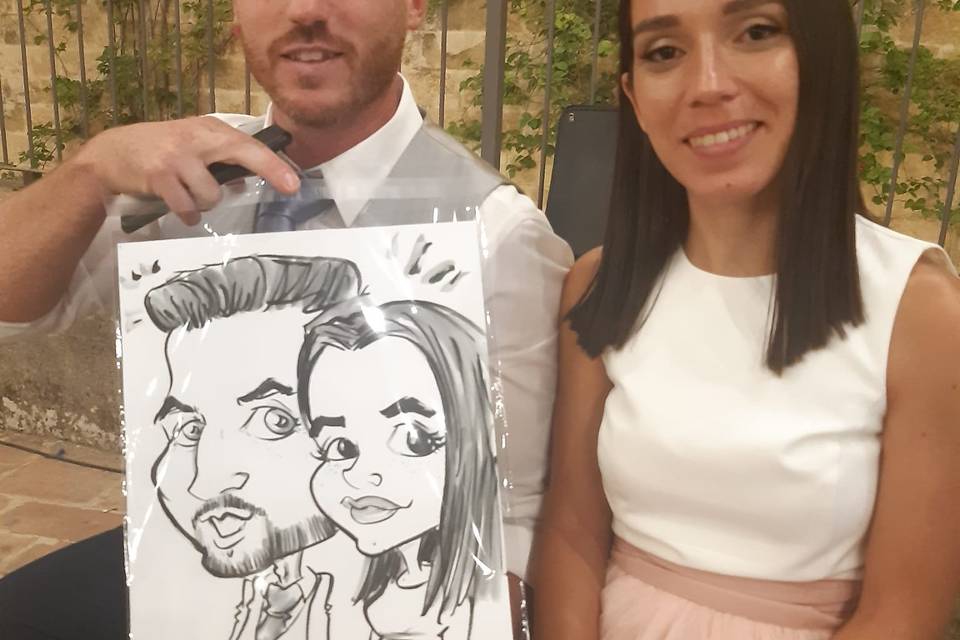 Caricaturas invitados boda