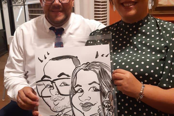 Caricaturas invitados boda