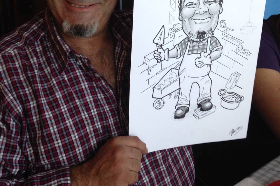 Caricatura peronlizada a tinta