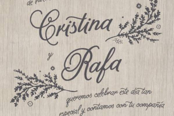 Invitación, Cristina y Rafa
