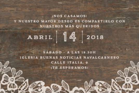 Invitación, Maribel y Carlos