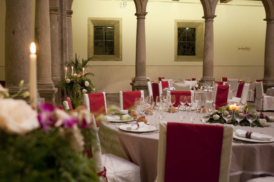 Banquete en patio cristal