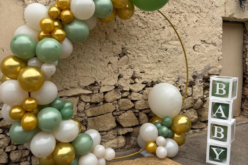 Arco de globos Bautizo