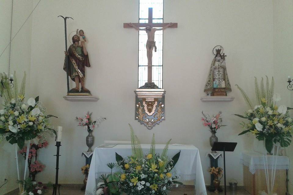 Decoración de ceremonia religiosa