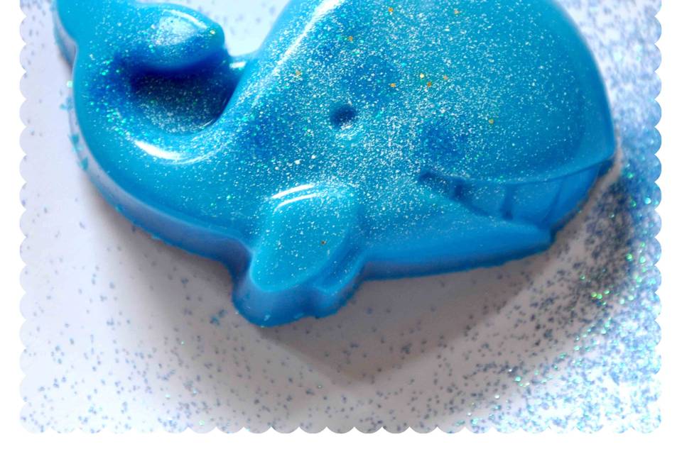 Ballena con purpurina