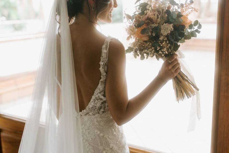 Ramo de novia preservado
