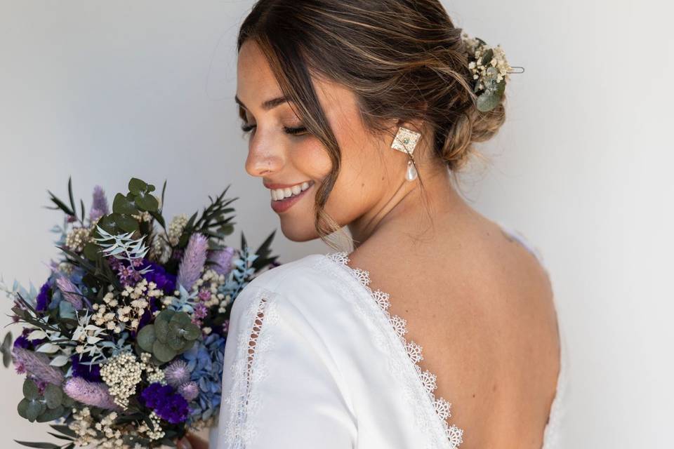 Ramo de novia de flor preserva