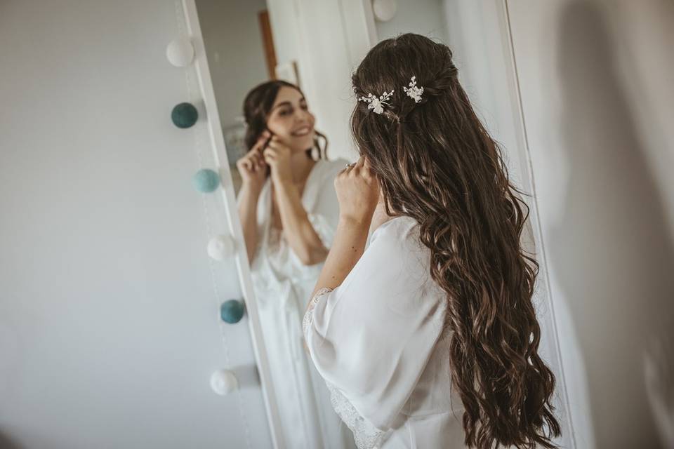Semi recogido para novia