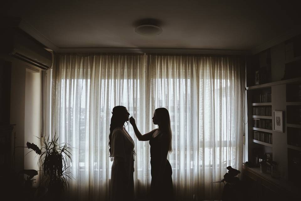 Preparativos de la novia