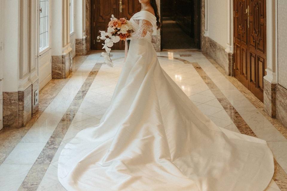 Maquillaje y peinado de novia
