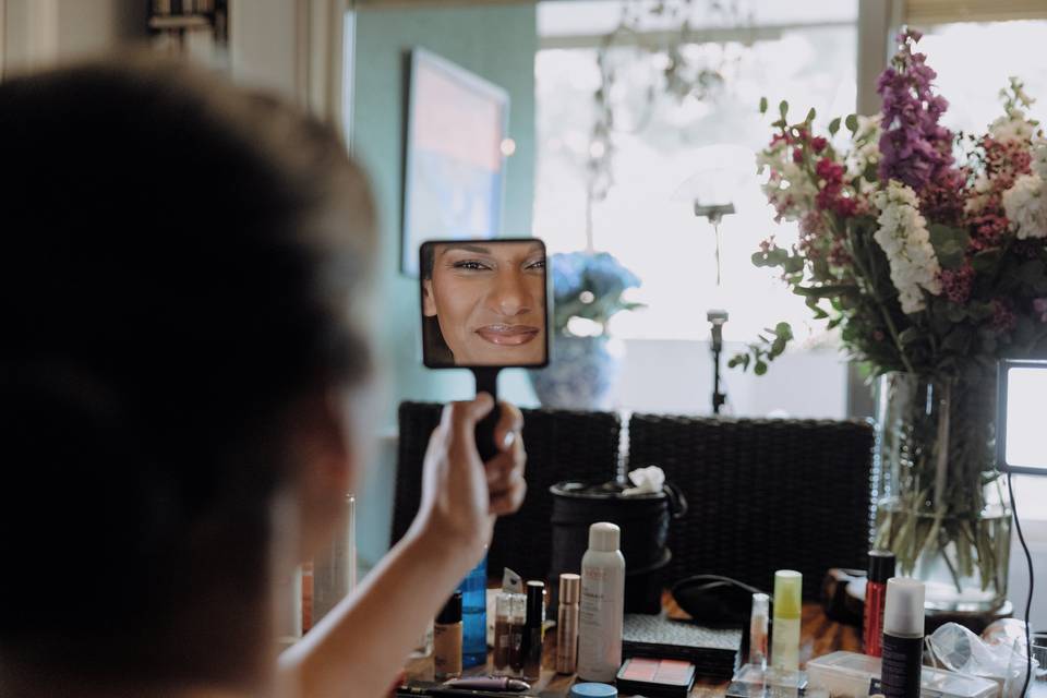 Maquillaje y peinado de novia