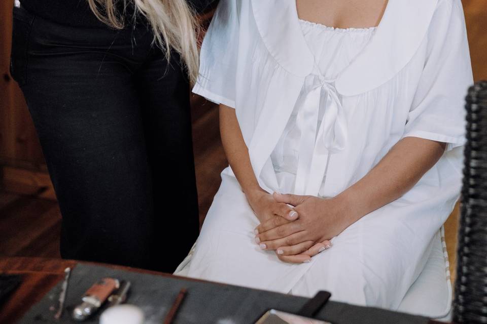 Preparativos de la novia