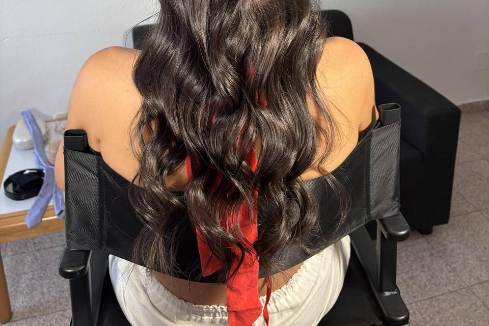 Semi recogido pulido con ondas