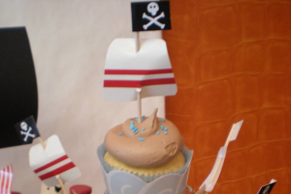 Cupcakes piratas