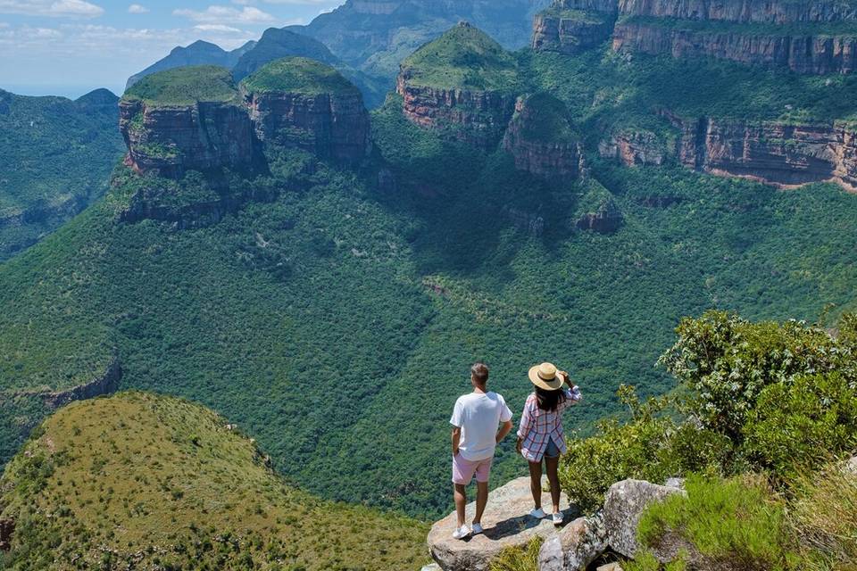 Pareja en la ruta panorama