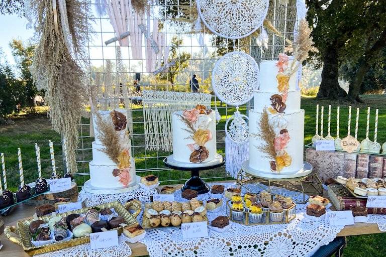 Conjunto boda macrame