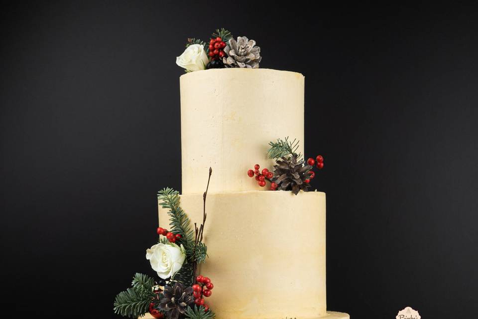 Tarta boda Navidad