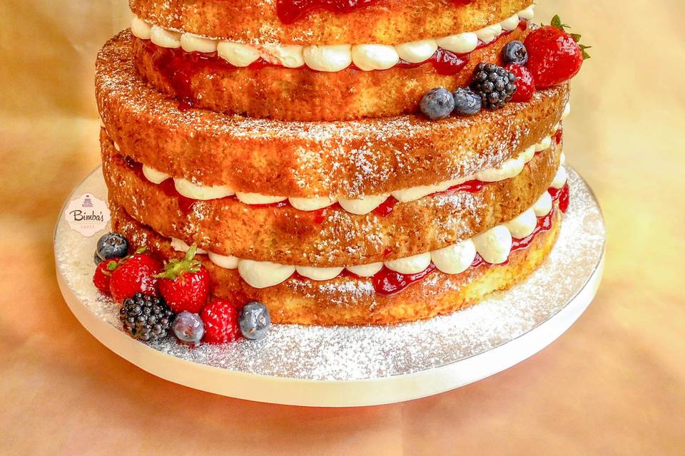 Tarta boda degradee lilas