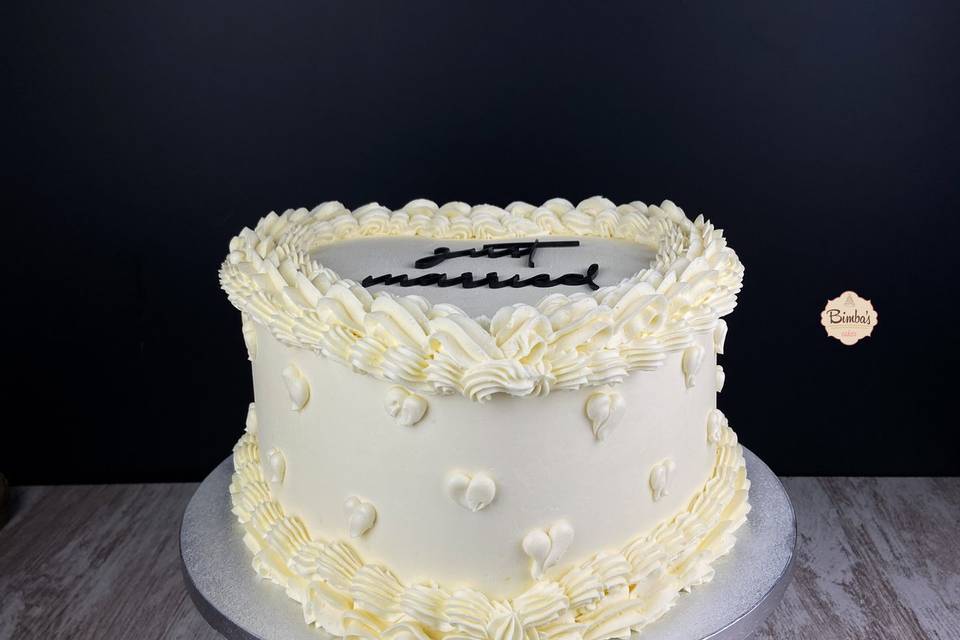 Tarta corazon Just MArried 2