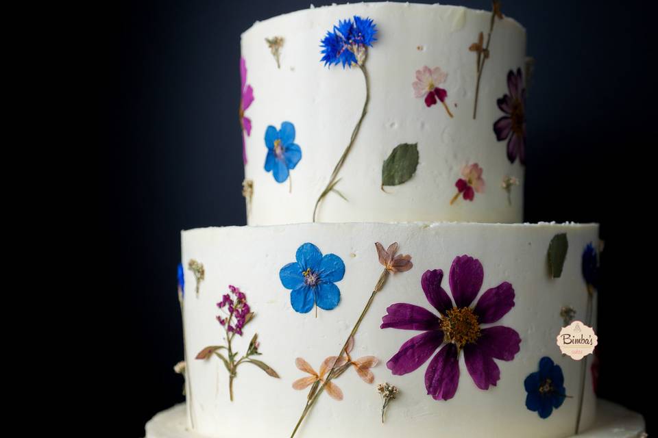 Tarta flor comestible